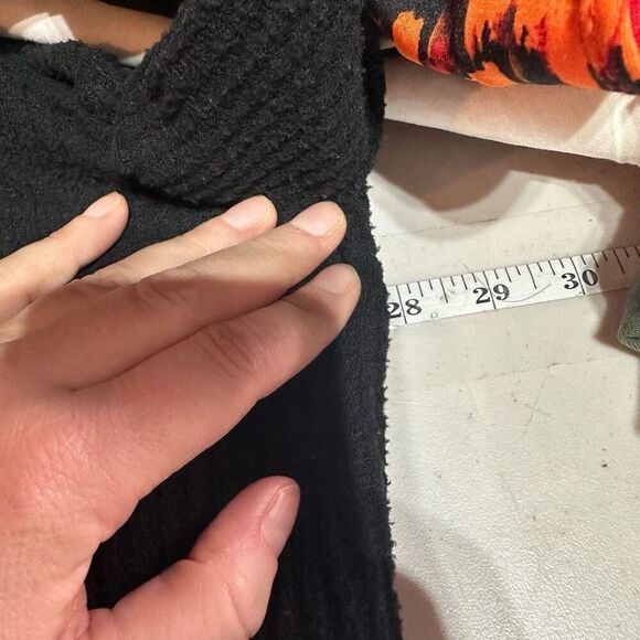 Urban Outfitters Out From Under Black Jojo Thermal Henley Shirt Size Small - Picture 11 of 12